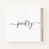 Carnet Élégant Script moderne Verdure Poésie personnalisé (Dos)