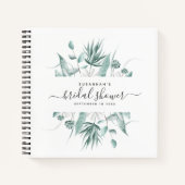 Carnet Élégant script moderne vert Fête des mariées invit (Devant)