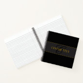 Carnet Elegant Script Monogram Black & Gold (Intérieur)