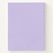 Carnet Élégant Script Monogramme Pale Lavender (Dos)