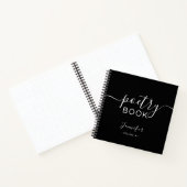 Carnet Élégant Script Noir Votre Nom Poésie (Intérieur)