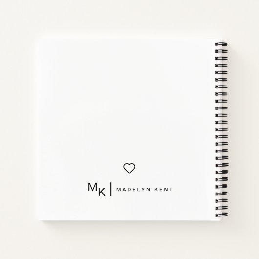 Carnet Élégant script Notes personnalisées & Musées (Dos)