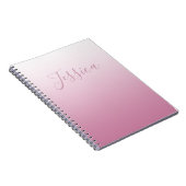 Carnet Élégant Script & Rose (toute couleur) Ombre modifi (Côté Droit)