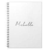 Carnet Élégant Script Stylé Ajoutez Votre Nom (Devant)