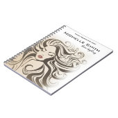 Carnet Élégant Sepia Chic Wavy Hairstyle extensions de ch (Côté gauche)