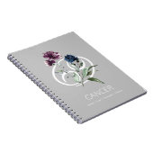 Carnet Élégant signe floral Zodiac Star Cancer (Côté Droit)