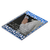 Carnet Elégant Silver Blue Heart Diamond Parties scintill (Côté gauche)