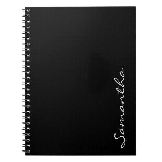 Carnet élégant simple moderne chic tendance monogramme no (Devant)