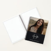 Carnet Elegant Simple Monogram Custom Photo Sketchbook (Intérieur)