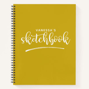 Carnet Elégant Sketchbook Artiste Jaune