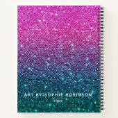 Carnet Elégant Sketchbook Artiste Parties scintillant fil (Dos)