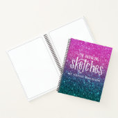 Carnet Elégant Sketchbook Artiste Parties scintillant fil (Intérieur)