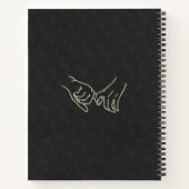 Carnet Élégant sombre minimaliste calligraphie amour (Dos)