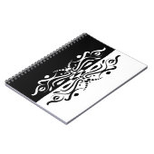 Carnet Élégant style arlequin Abstrait noir et blanc (Côté gauche)