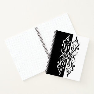 Carnet Élégant style arlequin Abstrait noir et blanc