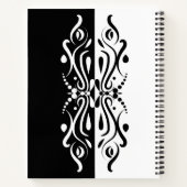Carnet Élégant style arlequin Abstrait noir et blanc (Dos)