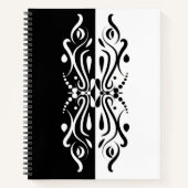 Carnet Élégant style arlequin Abstrait noir et blanc (Devant)