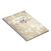 Carnet Élégant Stylé, Bokeh, Rose (Côté Droit)