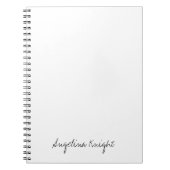 Carnet Élégant stylé tendance unique écriture manuscrite  (Devant)