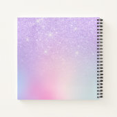 Carnet Elegant stylish girly ombre purple glitter (Dos)