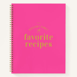 Carnet Elégant stylish tendance rose et or blanc Recette