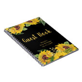 Carnet Elegant Sunflowers and Foliage Birthday Guest Book (Côté Droit)