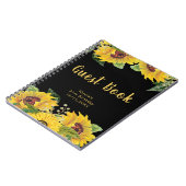Carnet Elegant Sunflowers and Foliage Birthday Guest Book (Côté gauche)