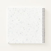 Carnet Élégant Terrazzo Rustique Pierre gris Nom Monogram (Dos)