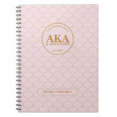 Carnet Elégant treillis Or personnalisé Monogramme d'affa (Devant)