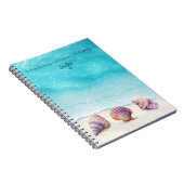 Carnet Elégant Tropical Beach Seashells Pearls Nautique (Côté Droit)
