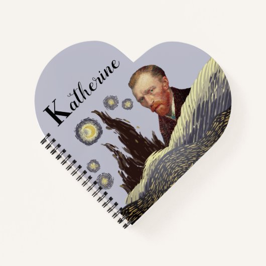 Carnet ELEGANT VanGogh editable Katherine name (Devant)