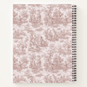 Carnet Elégant vintage brun clair toile de jouy (Dos)