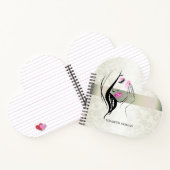 Carnet Élégant vintage, Chic, Dentelle, Silhouette fille (Intérieur)