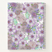Carnet Élégant violet fleurs de jardin bébé en fleur (Dos)