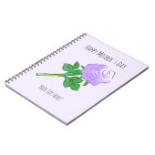 Carnet Elegant Violet Rose (Côté gauche)