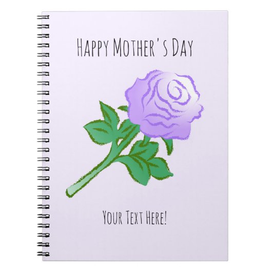 Carnet Elegant Violet Rose (Devant)