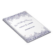 Carnet Élégant Wedding planner blanc bleu (Côté Droit)
