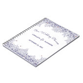 Carnet Élégant Wedding planner blanc bleu (Côté gauche)