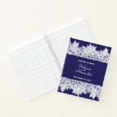 Carnet Elégant Wedding planner bleu blanc (Intérieur)