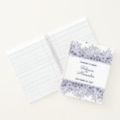Carnet Elégant Wedding planner bleu blanc (Intérieur)