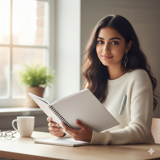 Carnet Elegant White Leather Texture Writing Notebook