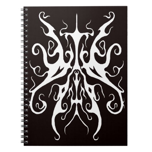 Carnet Elegant White Tribal Mask Abstract Design (Devant)