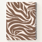 Carnet Elégant Zebra Mocha Motif (Dos)