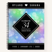 Carnet Élégante 34e anniversaire du Mariage Opal (Devant)