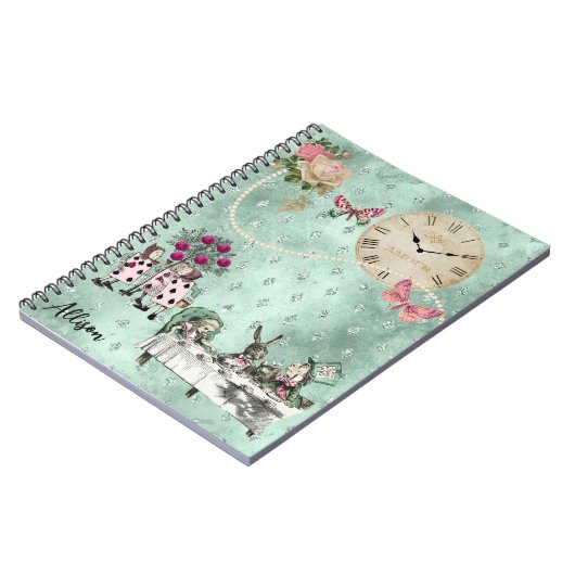 Carnet Elégante Alice In Wonderland Personnalisée (Côté gauche)