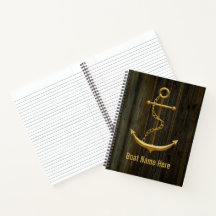 Elégante Ancre dorée Rustique Dock Bois moderne