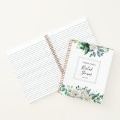 Carnet Elégante aquarelle blanche florale (Intérieur)