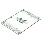 Carnet Elégante aquarelle botanique Eucalyptus (Côté gauche)