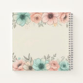 Carnet Elégante aquarelle Fleurs Sketchy (Dos)