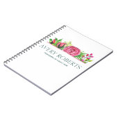 Carnet Elégante aquarelle florale moderne (Côté gauche)